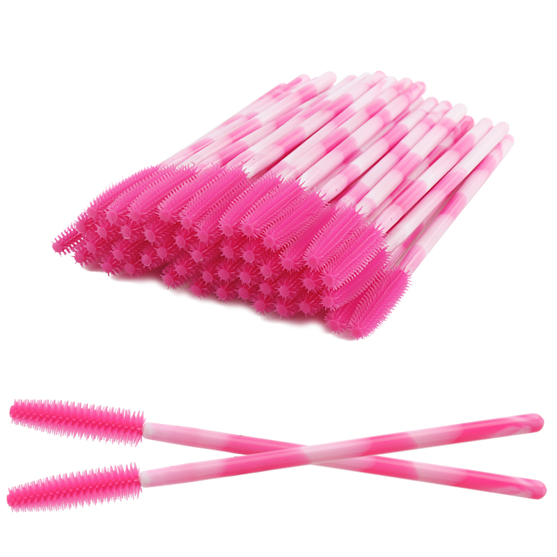 Micro Brush Applicator - 50/100 Stück Einweg-Silikon-Wimpernbürsten, farbige Wimpern-Make-up-Pinsel, Mascara-Applikatoren,