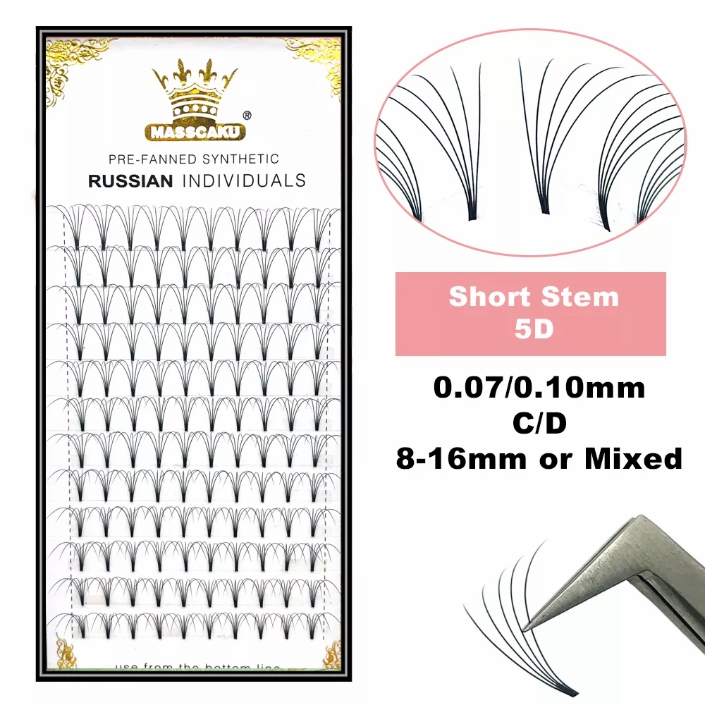 Eyelash Extension Remover At Home - MASSCAKU Vorgefertigte russische Volumen-Wimpernverlängerungen mit kurzem
