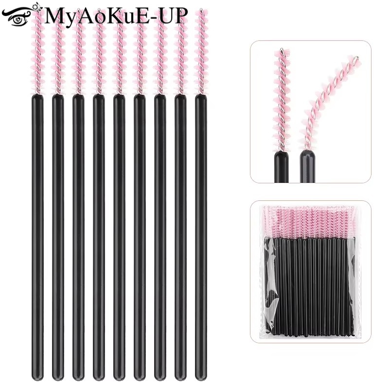 Eyelash Extension Vendor - 50Pcs Einweg Wimpern Make-Up Pinsel Kristall