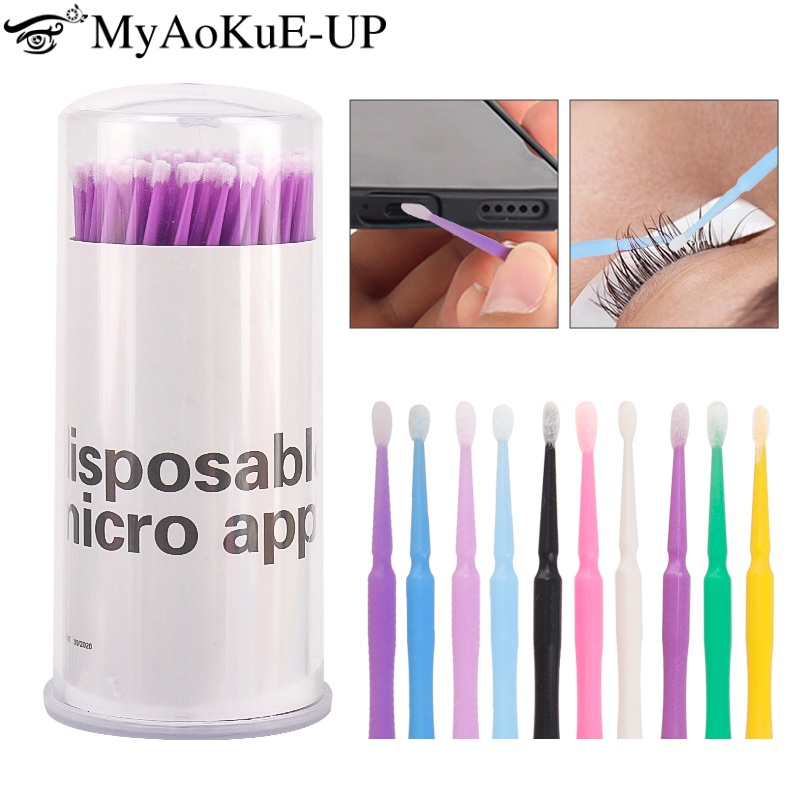 Eyelash Extension Cleaning - 100 stücke Einweg Wimpern Pinsel Lash