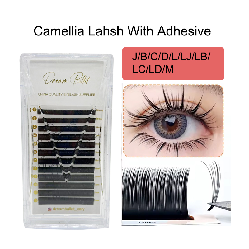 Eyelash Extension Remover At Home - Dream Ballet Camellia Lashes mit Klebstoff