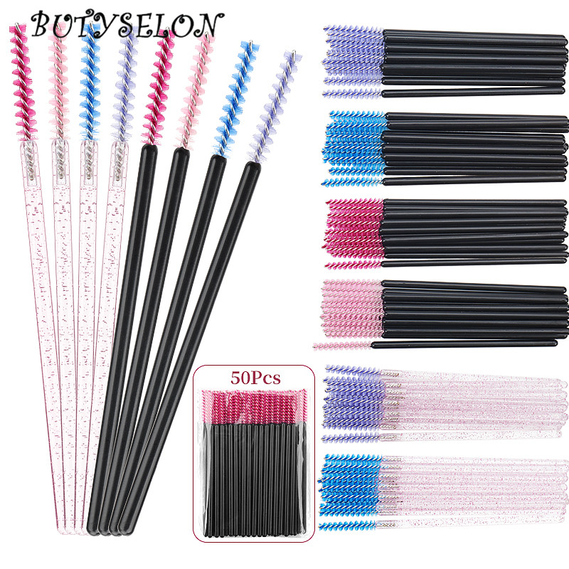Micro Brush Applicator - 50 stücke Einweg Wimpern Pinsel Kristall