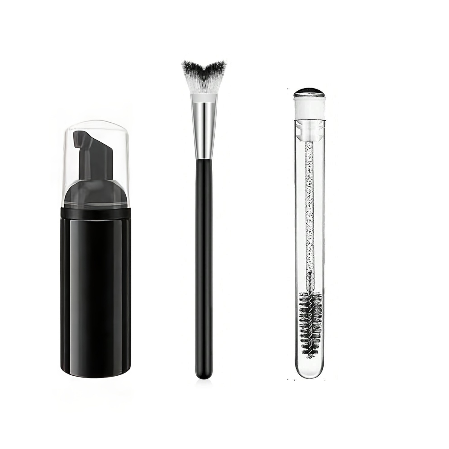 Eyelash Extension Salon - Professionelles Wimpernverlängerungs-Reinigungsset mit Shampoo, Seife, Wimpernbürste,
