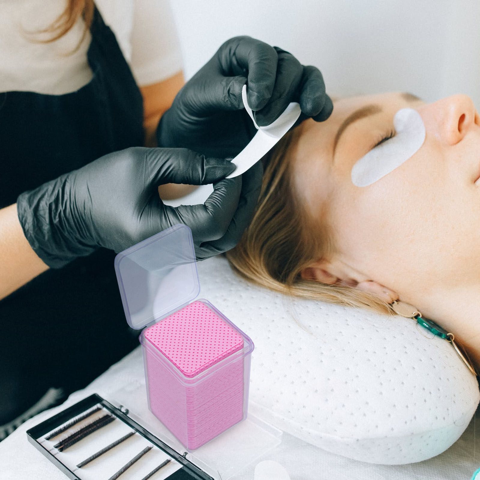 Eyelash Extension Cleaning - 600 Stück Reinigungstücher aus Baumwolle für