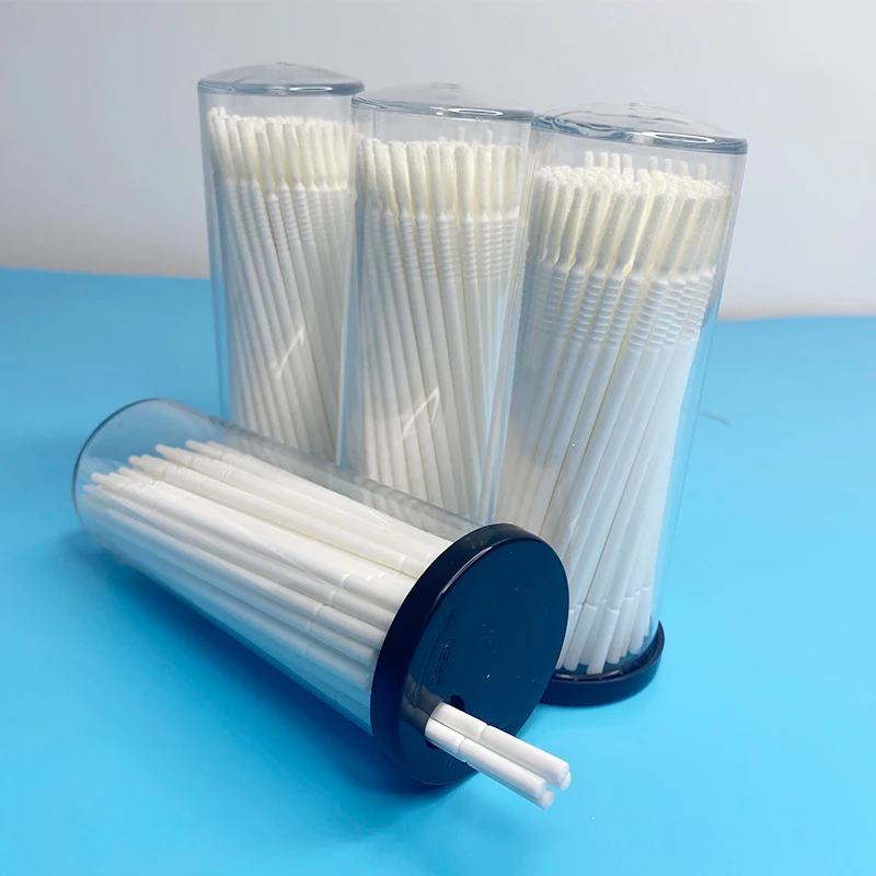 Micro Brush Applicator - 100 Stück Lange Weiße Einweg-Mikrobürsten, Mini-Wimpernbürsten-Applikatoren,