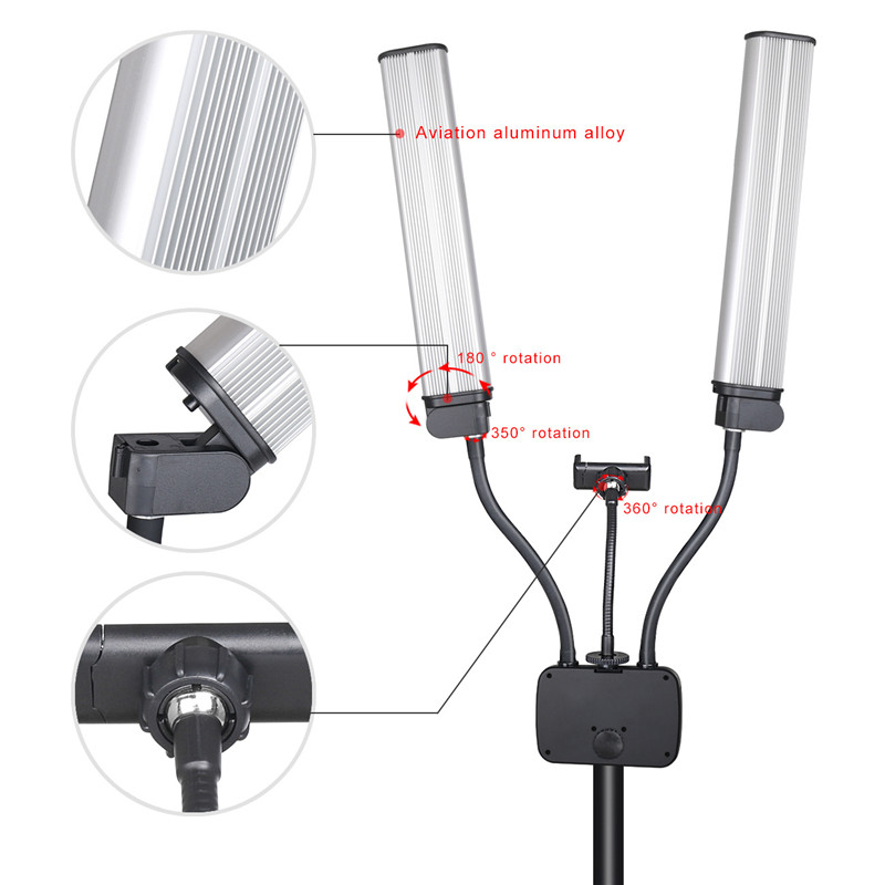 45 W flexibles Doppelarm-LED-F – Eyelash Extension Videos Bewertung und Preis